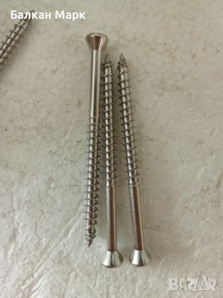 Декинг винтове за тераса 5x70 мм, A2 – насипно, налични 350 бр. , снимка 1