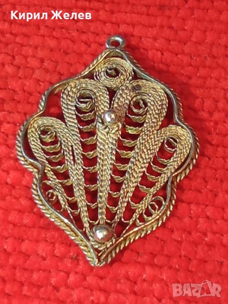 СТАРИНЕН ФИЛИГРАНЕН СРЕБЪРЕН МЕДАЛЬОН СРЕБРО с ГРАНУЛАЦИЯ РЪЧНА РАБОТА УНИКАЛНО БИЖУ 19 ВЕК 24484, снимка 1