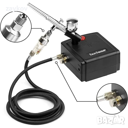 Комплект Аерограф Gocheer Mini Compressor Airbrush,, снимка 1