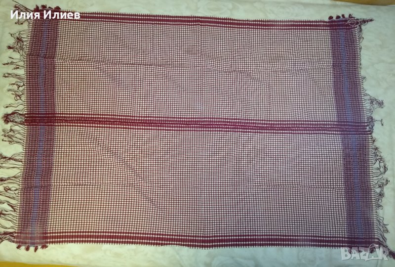 Битова покривка от ръчно тъкан плат 145х100 см, снимка 1