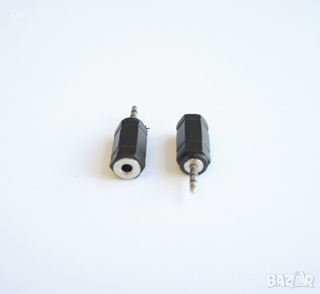 Букса преходна STEREO 3,5mm JACK(ж)/2,5mm JACK(м), снимка 1