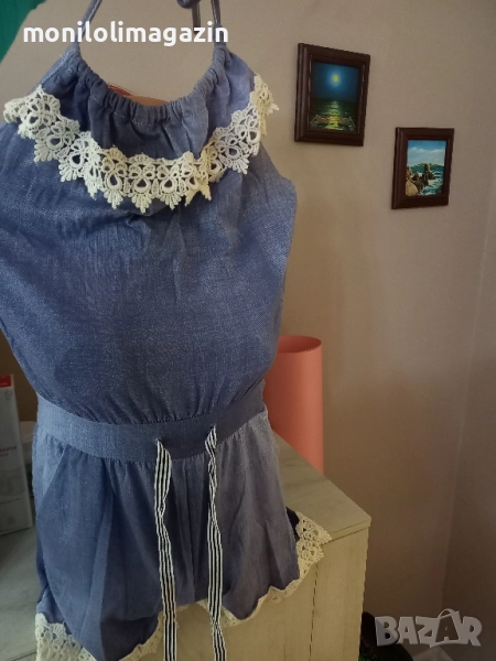 Нов гащеризон с дантела и връзка покрай врата, снимка 1