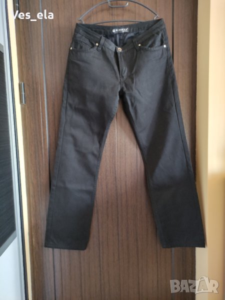 Промазан черен мъжки панталон, снимка 1