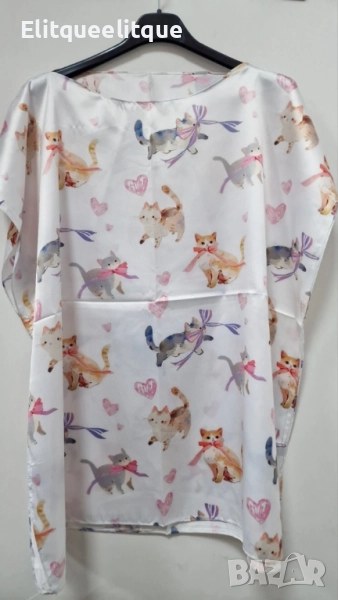 Луксозна плажна туника от 100% коприна – стил и комфорт за летните дни, снимка 1