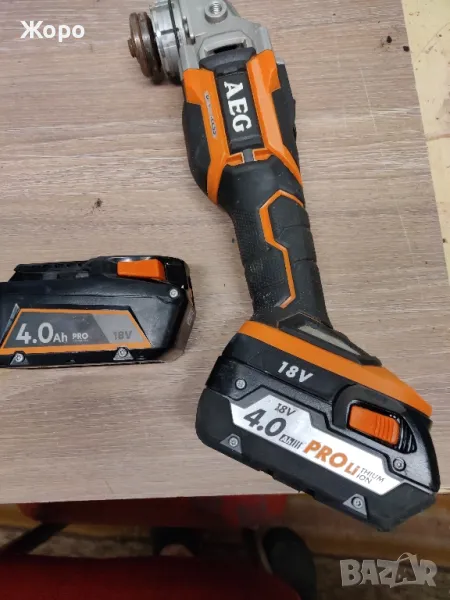 Безчетков ъглошлайф AEG BEWS-125BL, снимка 1