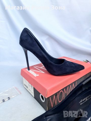 Tendentz- нови обувки на ток, номер 40 цвят navy blue, снимка 3 - Дамски обувки на ток - 42735421