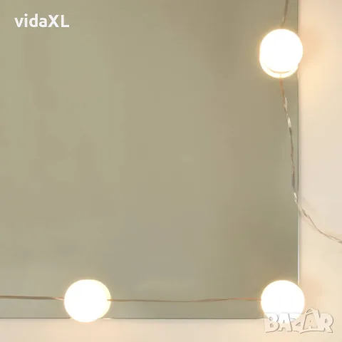 vidaXL Тоалетка с LED лампи, черна, 90x42x132,5 см, снимка 10 - Тоалетки - 56148152