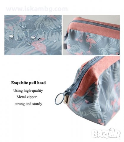 КОЗМЕТИЧНА ЧАНТИЧКА, НЕСЕСЕР ЗА ПЪТУВАНЕ С ДЕСЕН ФЛАМИНГО - код 2520, снимка 9 - Други - 33937502