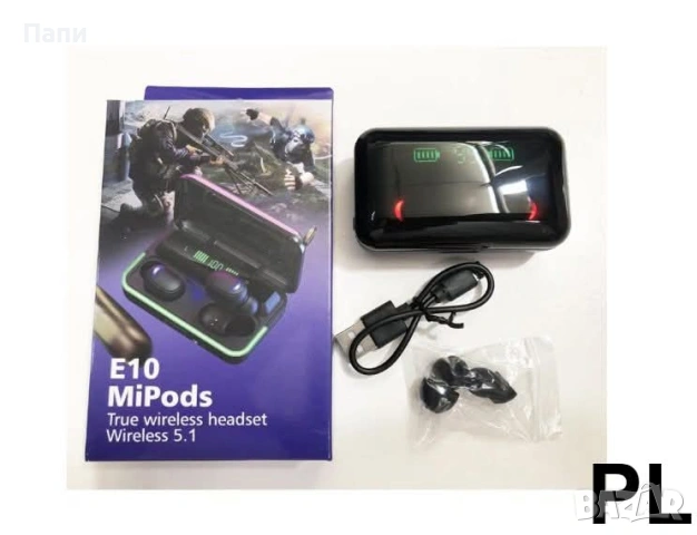 Безжични слушалки E10 МiPods 5.3 с LED дисплей /ED-BJLDP-1010