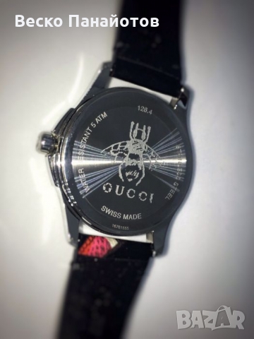 GUCCI Snake Insignia Leather Strap Watch, 40mm-50%, снимка 5 - Дамски - 36035230