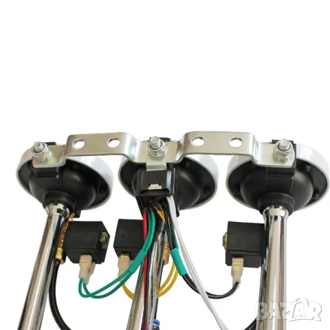 Тройна въздушна тромба 12V с реле и бърза връзка, снимка 6 - Аксесоари и консумативи - 55865405