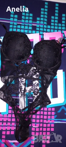 Дамско Боди Сутиен  Черно Бюстие Л ХЛ 85 Д, снимка 2 - Бельо - 52557758