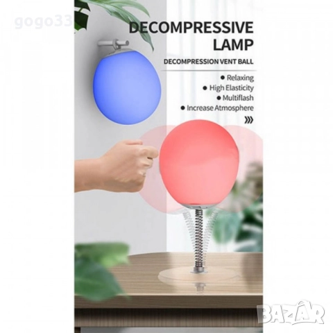 RGB LED лампа топка на пружина с дистанционно управление – стилна светлина и цветна магия, снимка 4 - Други - 50818331
