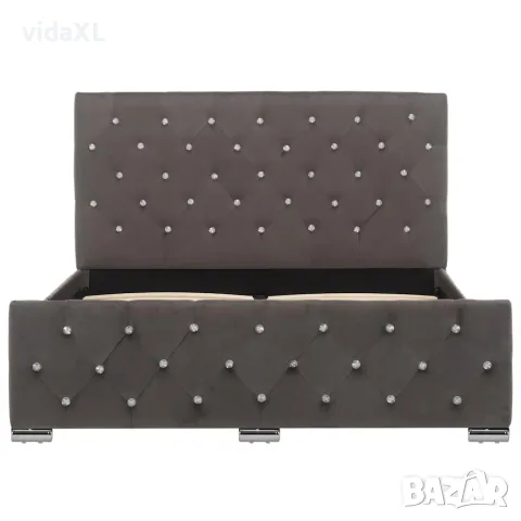 vidaXL Рамка за легло, сива, текстил, 120x200 см, снимка 3 - Спални и легла - 56146510