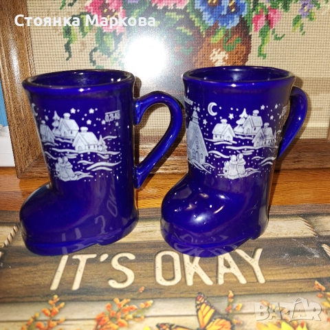 Керамични Коледни чаши-ботуши от Германия