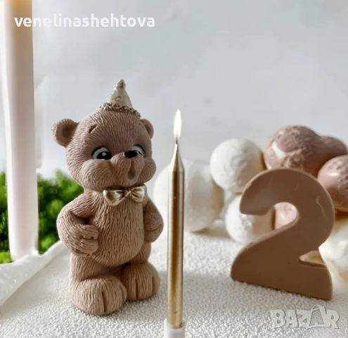 3D мече ръце отпред духа свещичка силиконов молд форма свещи гипс сапун смола фондан шоколад , снимка 2 - Форми - 52531520