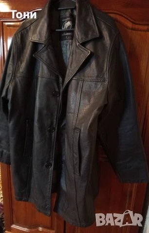 Ново Мъжко Зимно Яке с Яка Изцяло от Естествена Кожа L, снимка 13 - Якета - 53661384