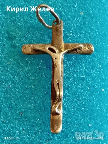 Сребърен кръст висулка майсторска ръчна изработка 52467, снимка 4 - Колиета, медальони, синджири - 52707549