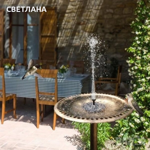Соларен фонтан с три режима на разпръскване на водата, снимка 8 - Градински мебели, декорация  - 51459316