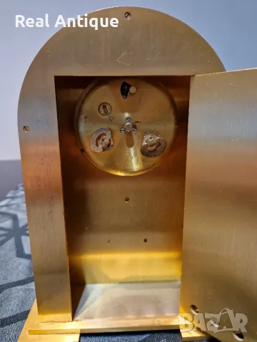 Рядък антикварен колекционерски бронзов каминен настолен френски механичен часовник , снимка 8 - Антикварни и старинни предмети - 49043364