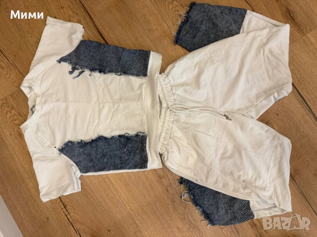 Комплект тениска с панталон denim, снимка 2 - Тениски - 53493202