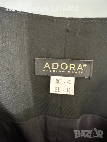 Дамска офис черна рокля размер XS, снимка 2 - Рокли - 49035546