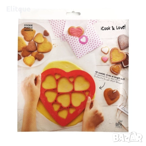 Силиконова форма за сладки и бисквити - сърца, снежинки или животинки, снимка 8 - Други - 52888961