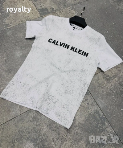 Calvin Klein Нова Бяла Мъжка Тениска 