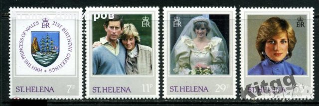Чисти марки Принц Чарлз и Лейди (принцеса) Даяна 1982 от Остров Света Елена 