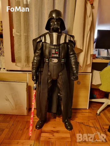 Голяма 120 см фигура на Darth Vader Дарт Вейтър, активира се звук при движение Star Wars, снимка 3 - Фигурки - 55845476