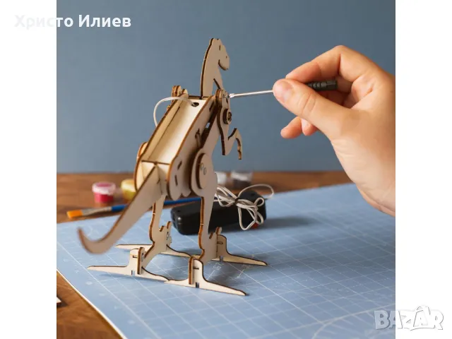 Динозавър с дистанционно управление за оцветяване и сглобяване, снимка 3 - Коли, камиони, мотори, писти - 48372289