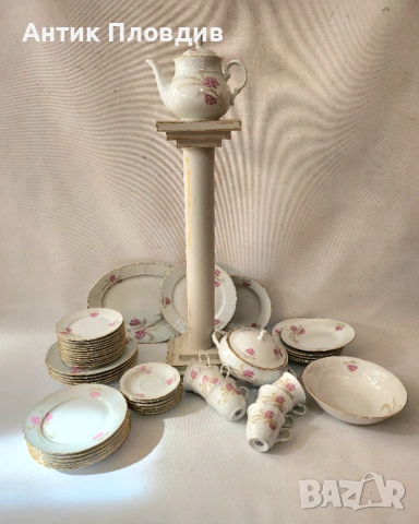 Старинен сервиз за хранене и чай, Thun, Carlsbad, Чехословакия