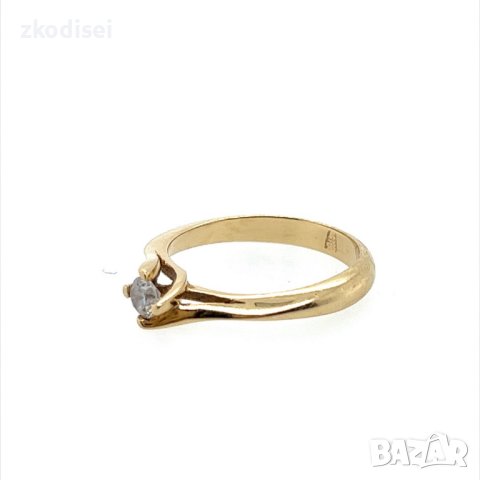 Златен дамски пръстен 2,55гр. размер:51 14кр. проба:585 модел:22374-1, снимка 2 - Пръстени - 44376151