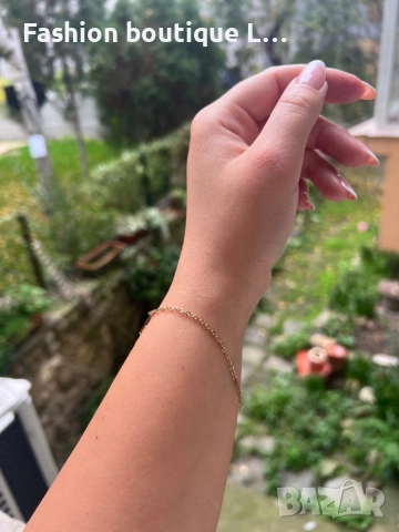 Златиста гривна със сърце ❤️, снимка 4 - Гривни - 52377975