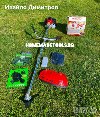 Немски бензинов тример за трева werstil 72 куб, снимка 2 - Градинска техника - 40620757