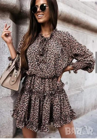 Уникална леопардова рокля 