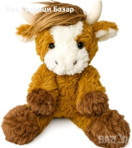 Нова Плюшена Highland крава 13.5" / 34.3 см гушкаща играчка за деца