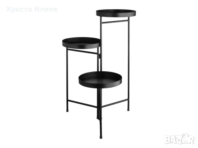 Метален цветарник Поставка за Саксия за цветя 3бр Декоративна стойка, снимка 2 - Стайни растения - 50468000