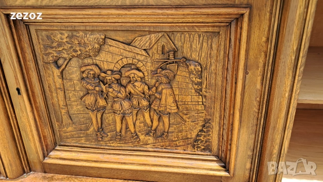 Шкаф с дърворезба масив №165 , снимка 4 - Шкафове - 53777285