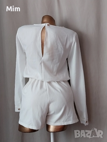 LOFTY S Бял къс гащеризон с дълъг ръкав , снимка 5 - Гащеризони - 51853351