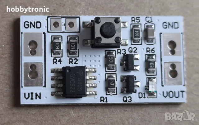 3-20V bistable switch,  превключвател с бутонно управление 