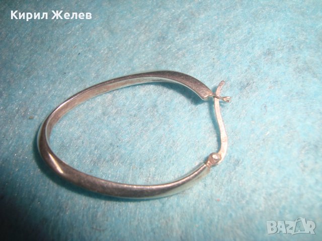 СТАРА АНГЛИЙСКА СРЕБЪРНА ОБЕЦА СРЕБРО 925 ПРОБА РЪЧНА АРТ ИЗРАБОТКА 25601, снимка 9 - Обеци - 35736246