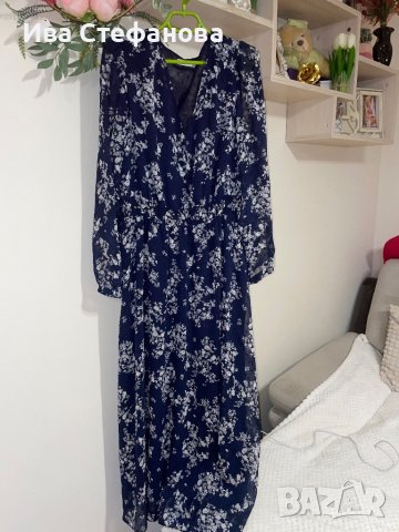 Разкошна феерична нова дълга елегантна романтична рокля Reaerved флорален нежен принт цветя , снимка 17 - Рокли - 42455741