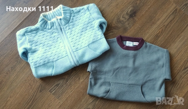 ZARA Перфектни топли пуловерчета унисекс, размер 92-98, 2 години, двете за 6лв