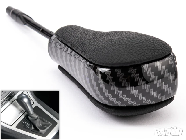 КОЖЕНА ТОПКА СКОРОСТЕН ЛОСТ за BMW E81 E82 E87 E88 E90 E91 E92 E93 E63 X1 E84 БМВ АВТОМАТИК КАРБОН, снимка 6 - Аксесоари и консумативи - 50631408