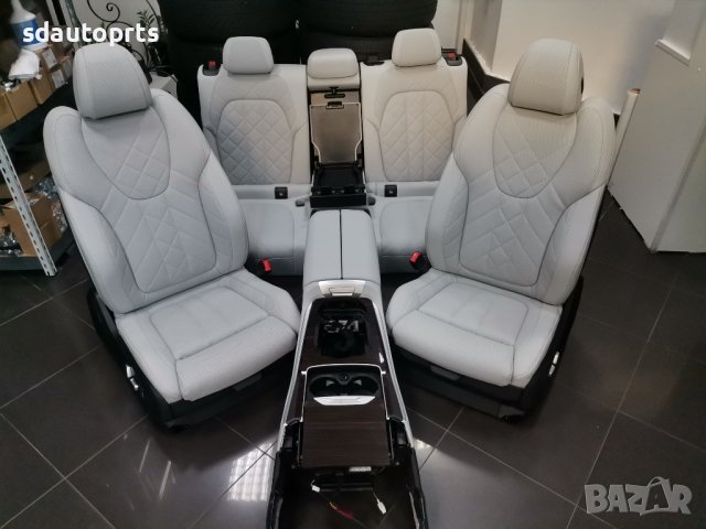 НОВ Спортен Кожен Салон Sensafin BMW X5 G05 2023 X7 G07 Silverstone Седалки