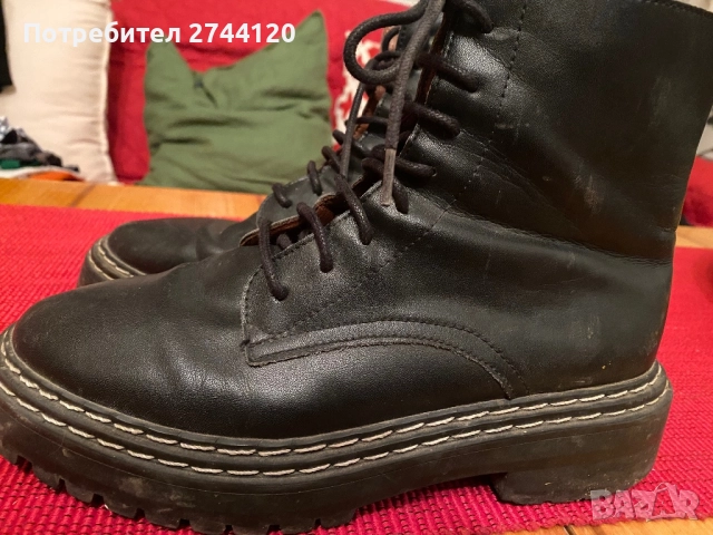Дамски кожени боти номер 37, снимка 2 - Дамски боти - 52447206