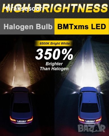 НОВИ LED ЛЕД Крушки H4 Крушки за Фар H4, снимка 3 - Аксесоари и консумативи - 39988866