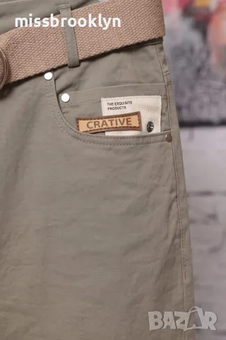Панталон “Khaki Gravity Belt” – каки панталон с плетен колан арт.8036, снимка 4 - Панталони - 55821274
