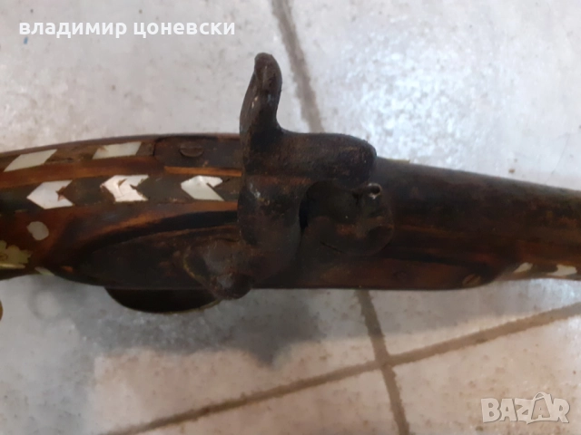 Красив автентичен капсулен пистолет,от 19 век,пищов,оръжие, снимка 6 - Колекции - 52016266